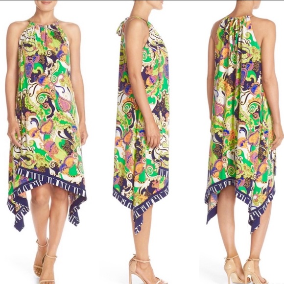 Trina Turk Michalin Turkish Delight Halter Paisley Tunic Slip Dress - 2 - Picture 14 of 14